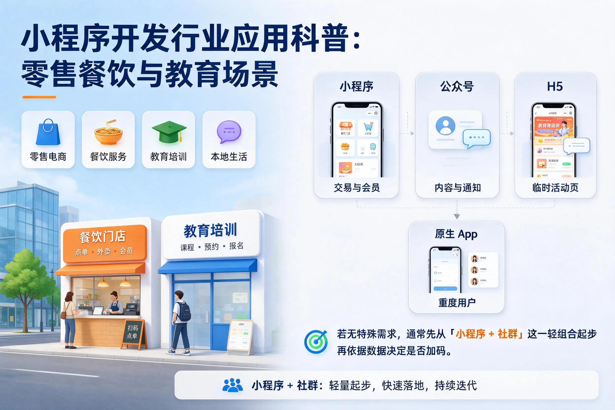 德宏小程序开发行业应用科普:零售餐饮与教育场景