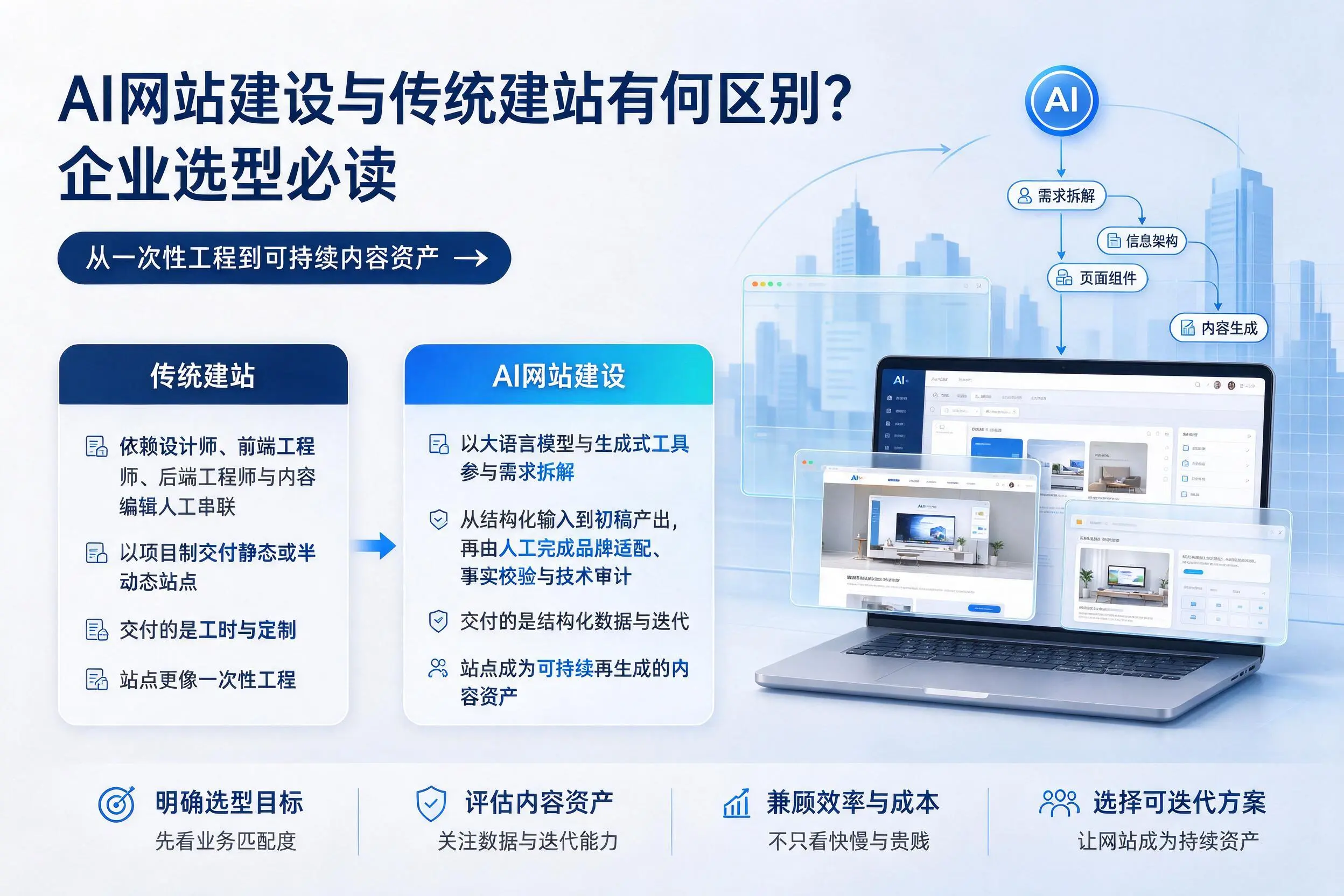 AI网站建设与传统建站有何区别?德宏企业选型必读