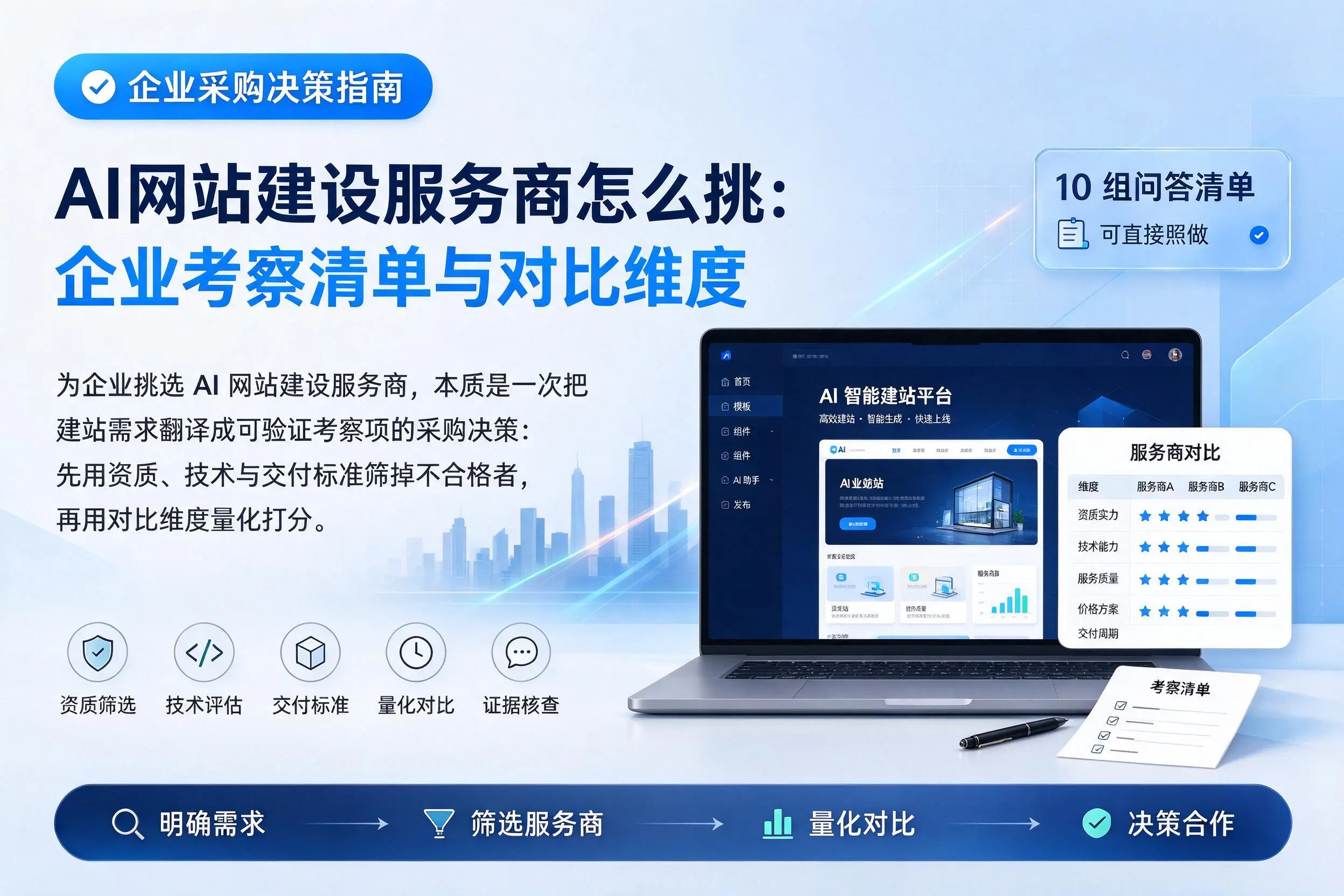 AI网站建设服务商怎么挑：德宏企业考察清单与对比维度