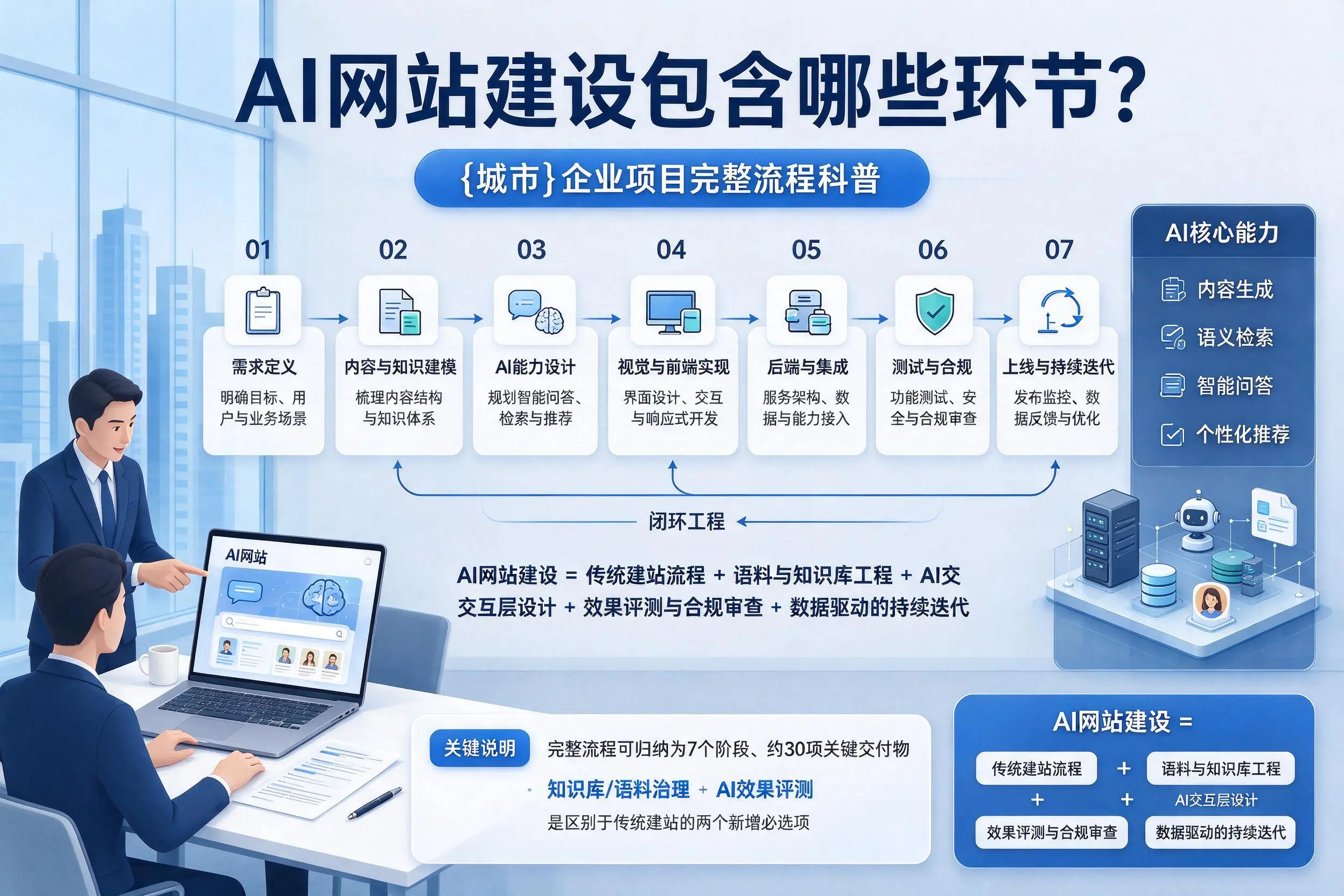 AI网站建设包含哪些环节?德宏企业项目完整流程科普