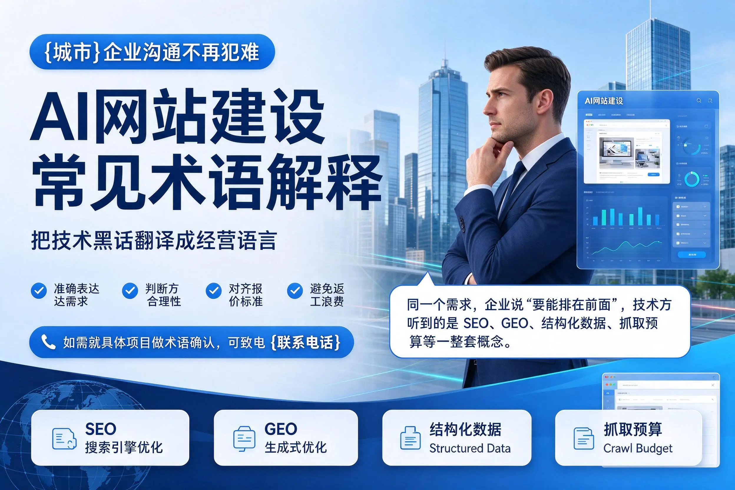 AI网站建设常见术语解释，德宏企业沟通不再犯难