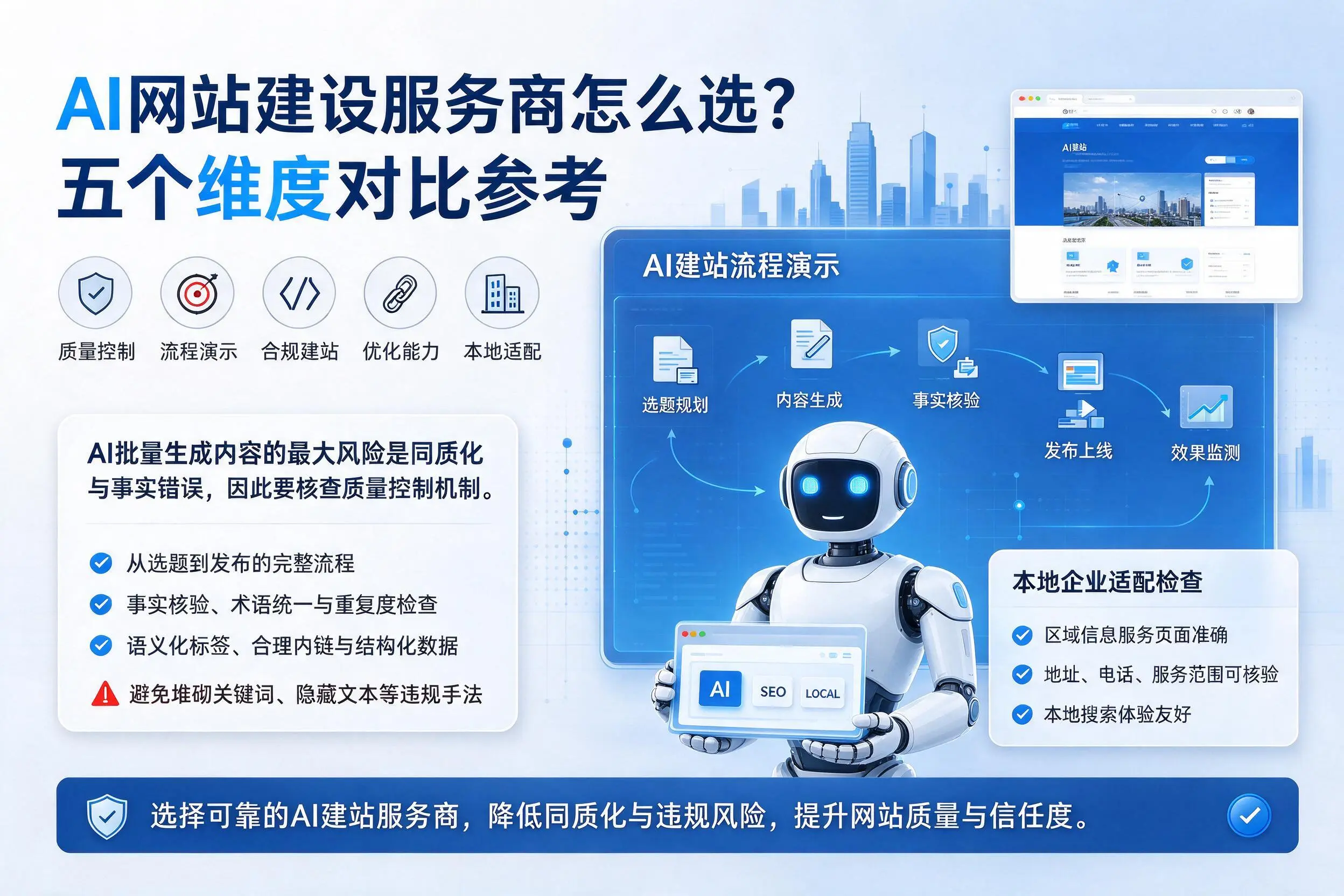 德宏AI网站建设服务商怎么选?五个维度对比参考