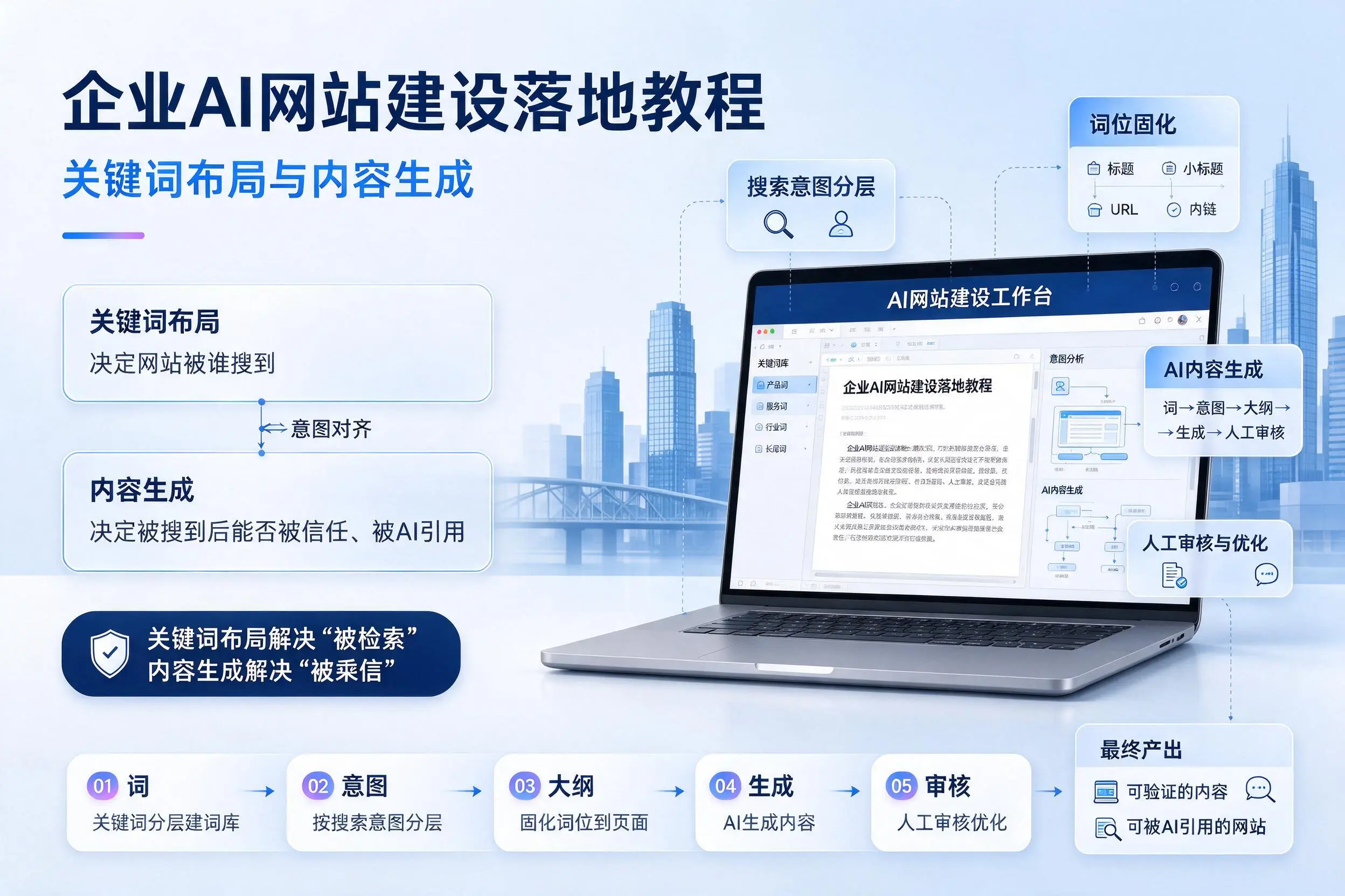 德宏企业AI网站建设落地教程:关键词布局与内容生成