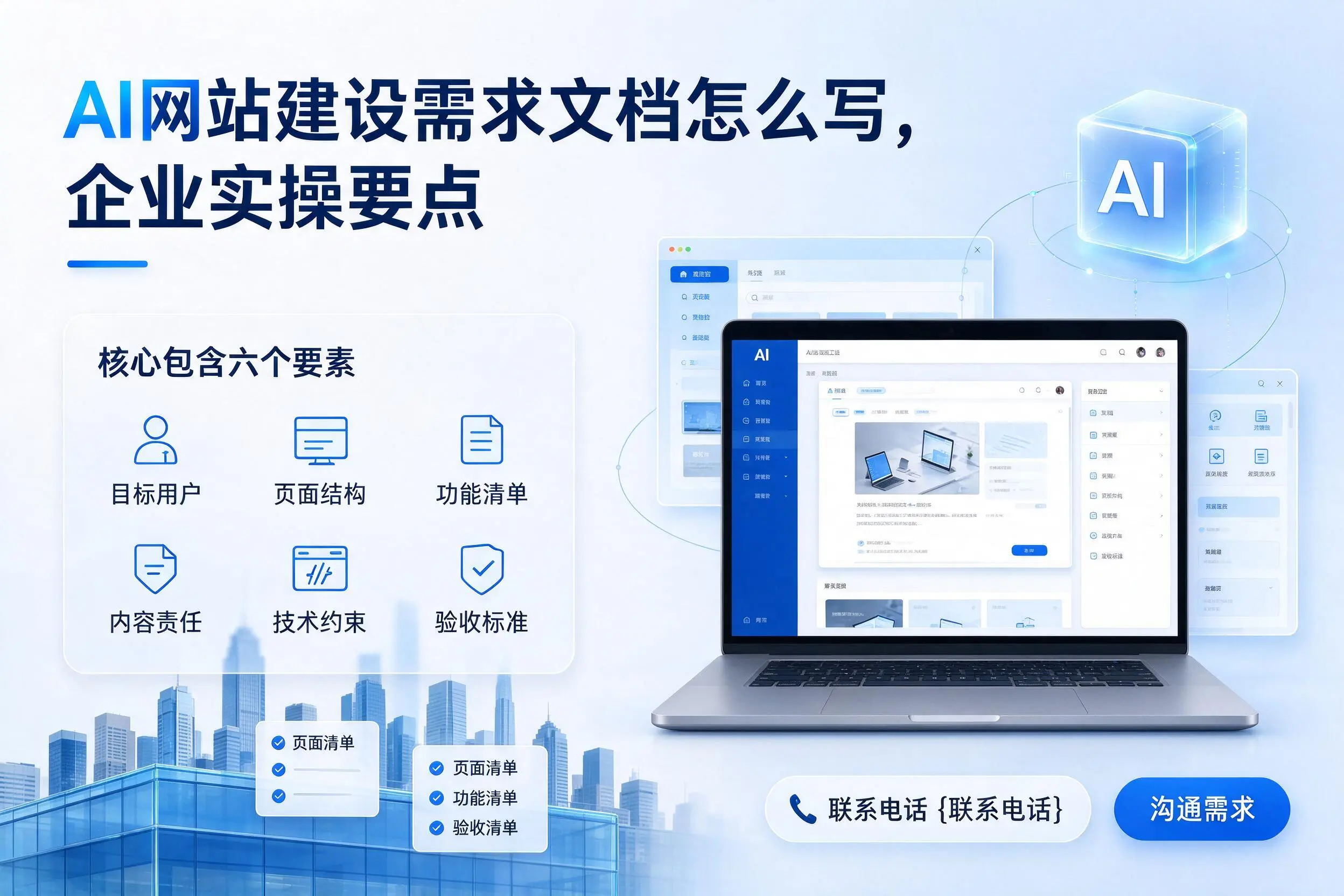AI网站建设需求文档怎么写，德宏企业实操要点
